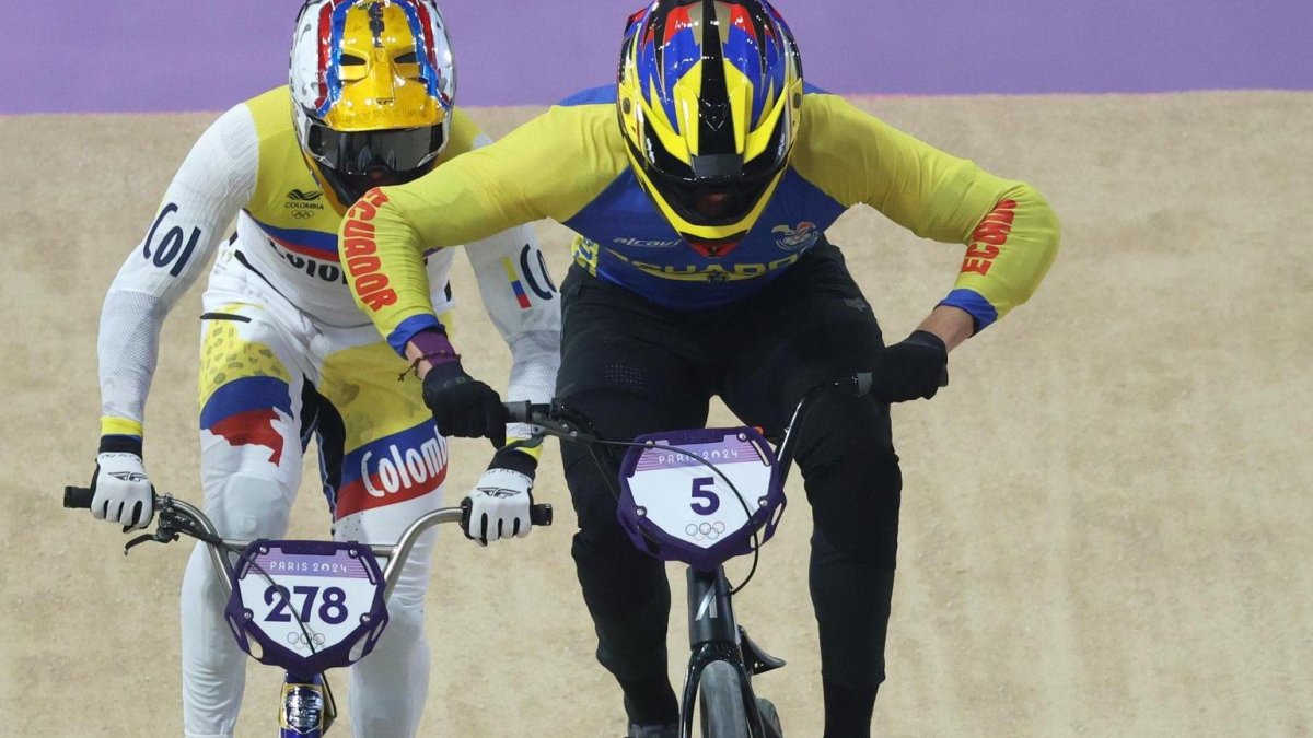 El ciclista ecuatoriano Alfredo Campo fue protagonista en la competencia de BMX en París 2024