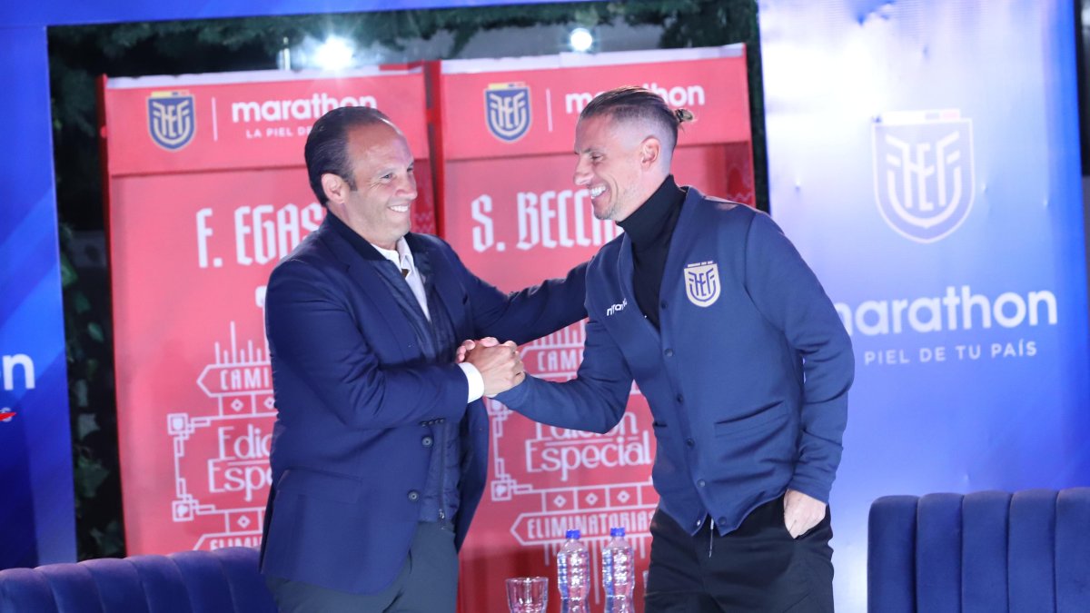 Presentación del nuevo DT de la selección ecuatoriana Sebastián Beccacece