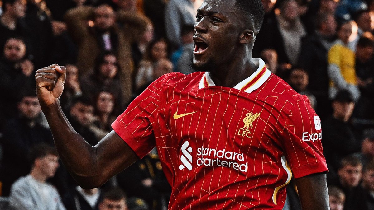 Konaté festejó el 2-1 final del partido ante Wolwerhampton.