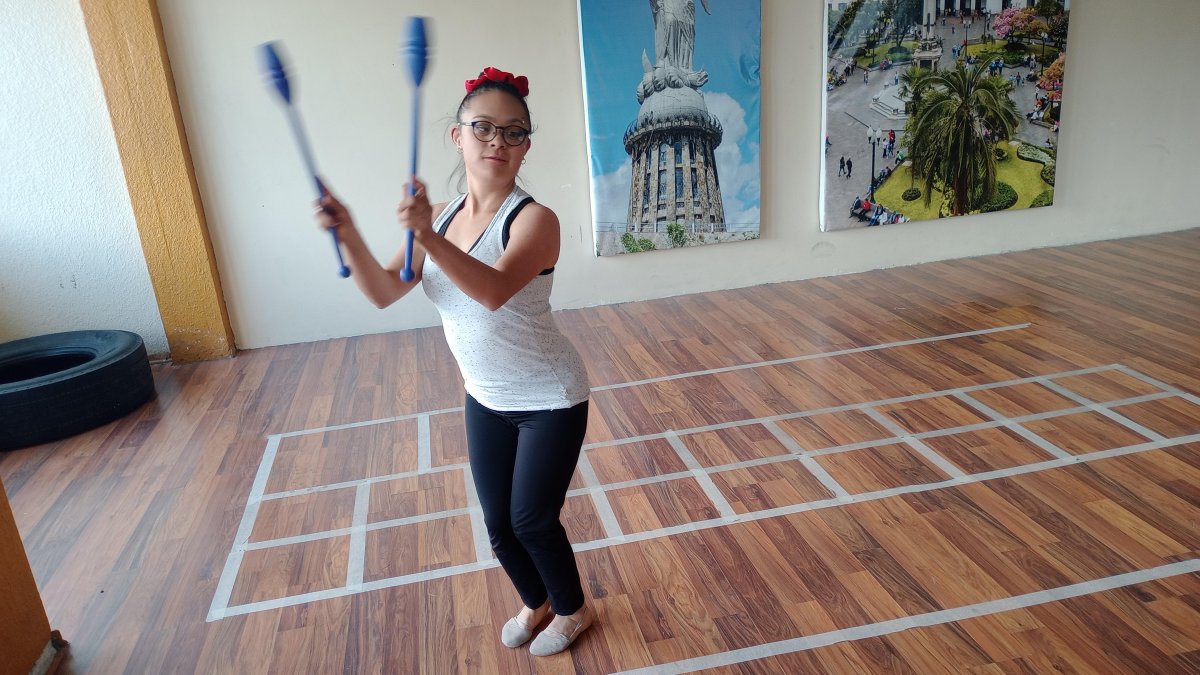 María Emilia Torres, campeona de Juegos Mundiales, durante uno de los ensayos previos a los Latinoamericanos.