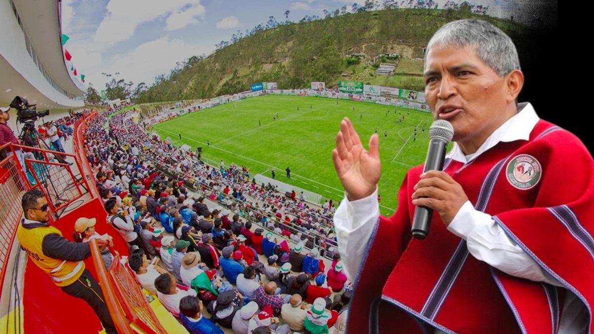Luis Chango y el proyecto del estadio para Mushuc Runa.