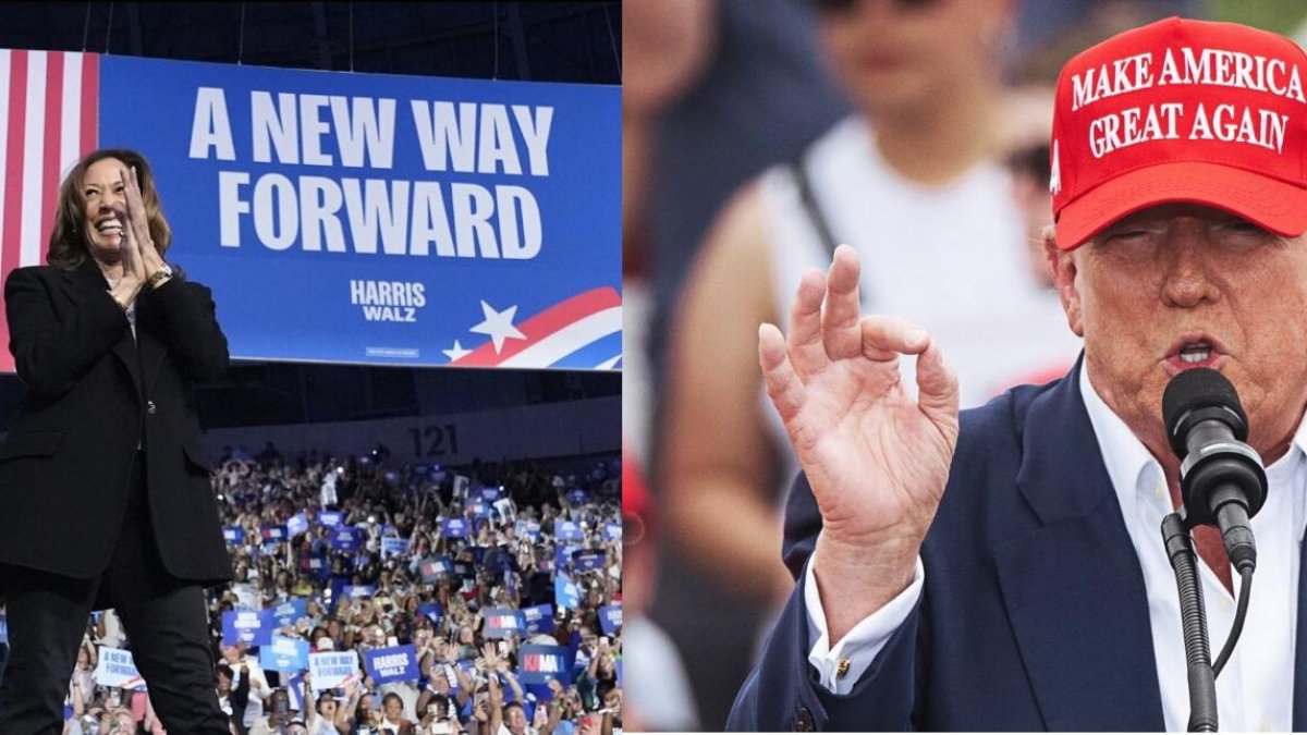 Elecciones. Los candidatos a la presidencia Trump y Harris.