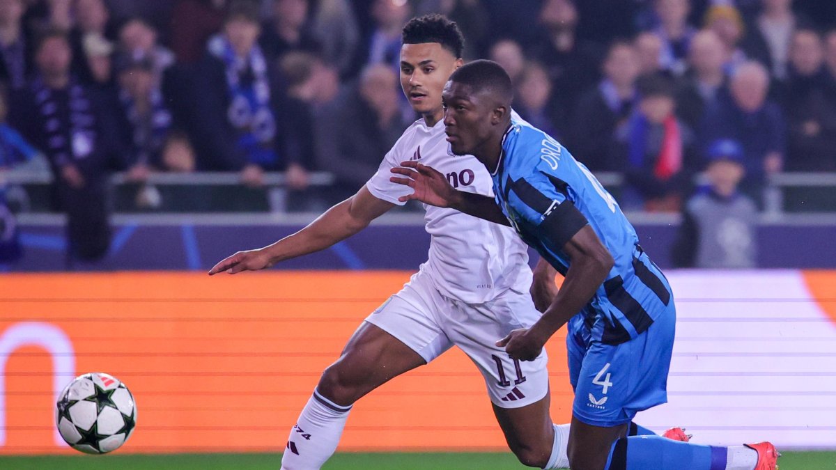 Joel Ordóñez fue titular en el Brujas ante Aston Villa