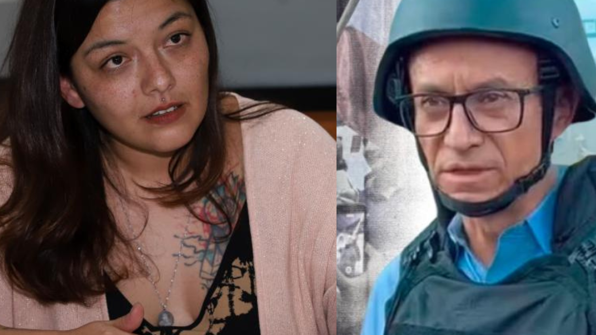 Amanda Villavicencio entregó el celular de su padre a Christian Zurita, quien lo reemplazó en la campaña electoral.