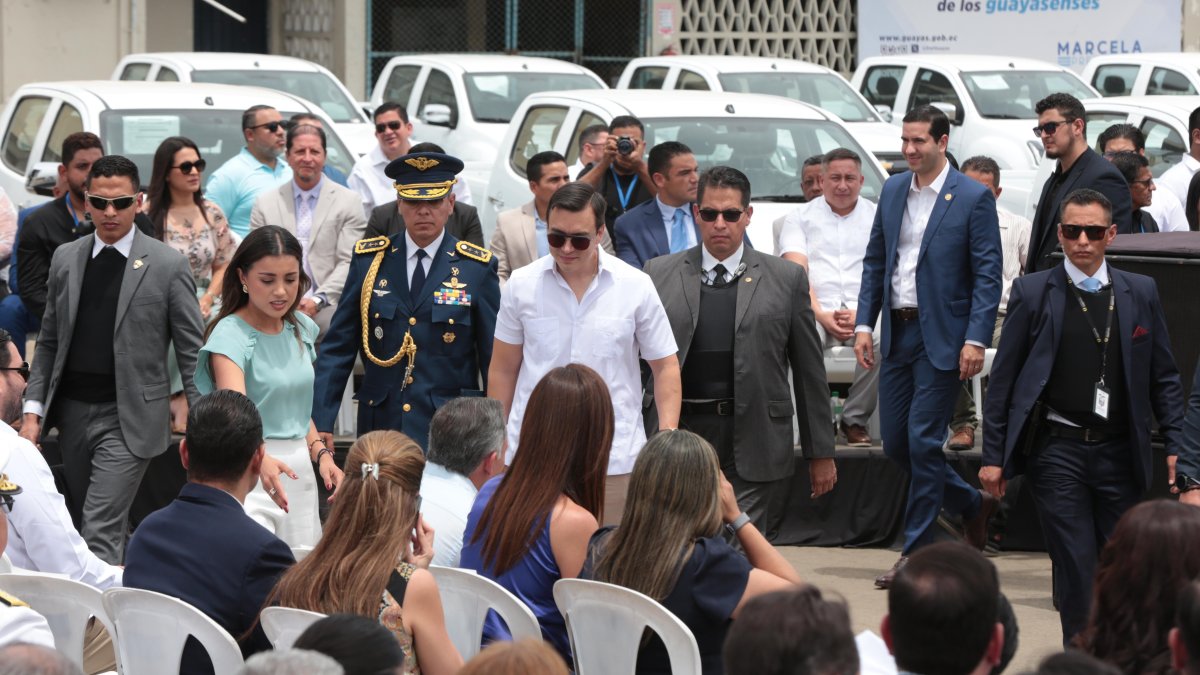 Agenda. El presidente de la República, Daniel Noboa estuvo en Guayaquil y fue invitado en la ceremonia de conmemoración de la provincialización de Guayas.