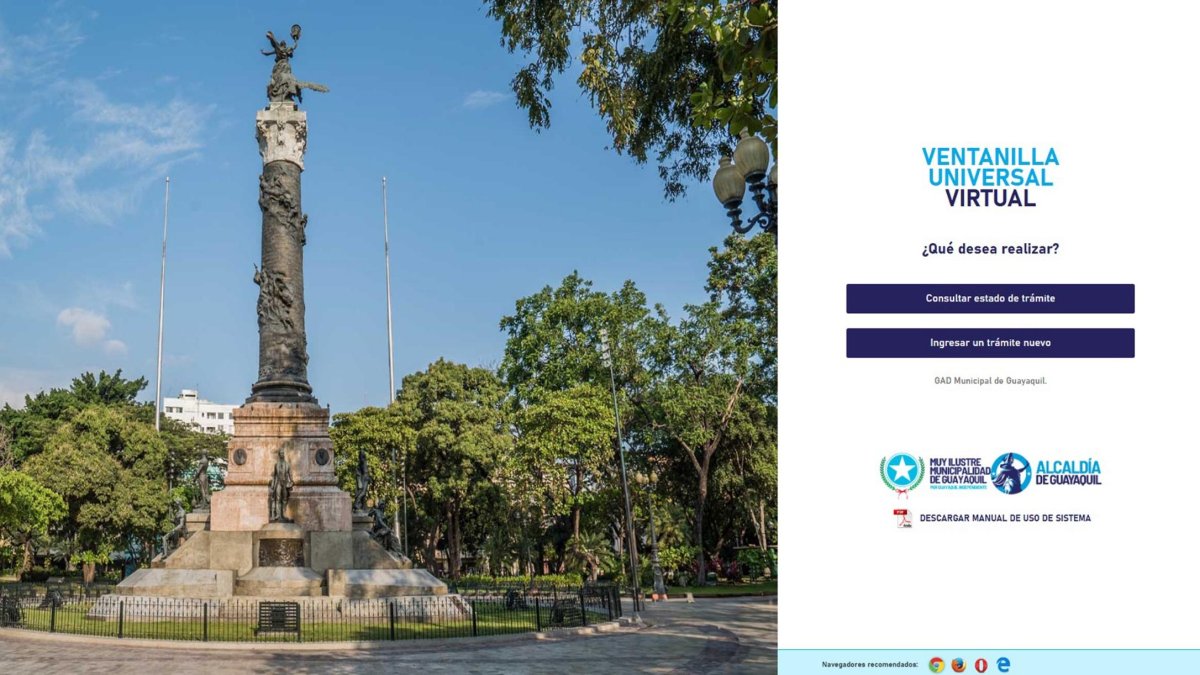 Al ingresar a la opción de la ventanilla universal en la página web municipal, encontrará un manual que puede descargar para comprender a detalle el proceso.