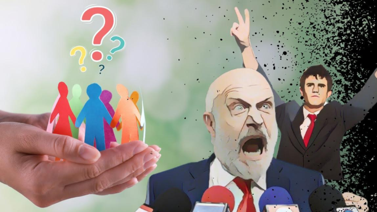 Imagen simbólica de candidatos y derechos humanos.