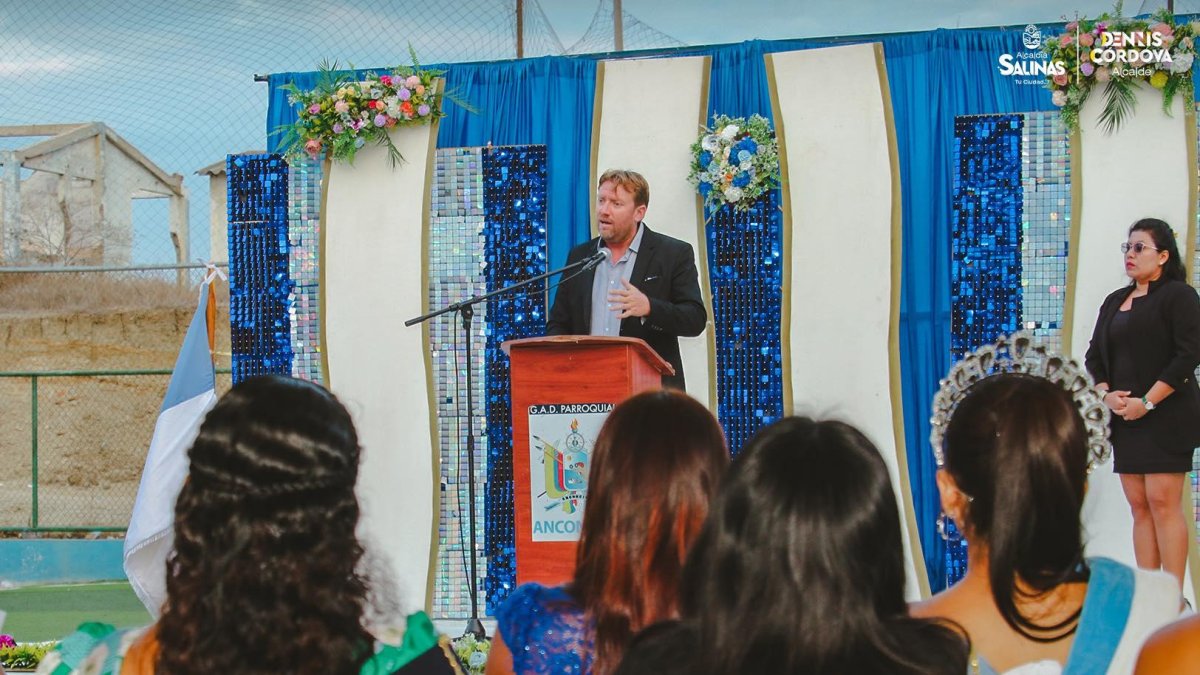 Pronunciamiento. El alacalde de Salinas, Dennis Córdova se refirió a los terrenos escogidos para construir la segunda cárcel de máxima seguridad propuestas por el presidente Daniel Noboa