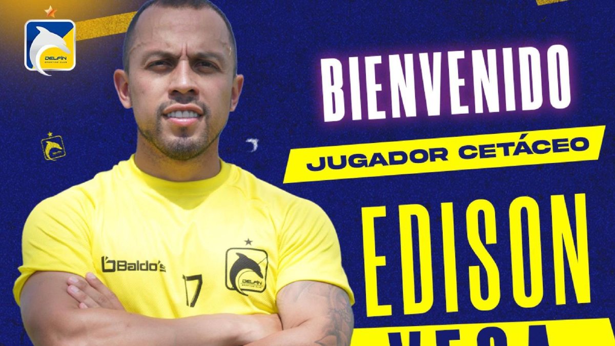 Edison Vega continuará su carrera en Delfín de Manta en la temporada 2025