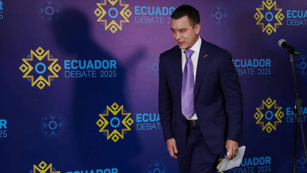 El presidente de Ecuador y candidato a la reelección, Daniel Noboa.