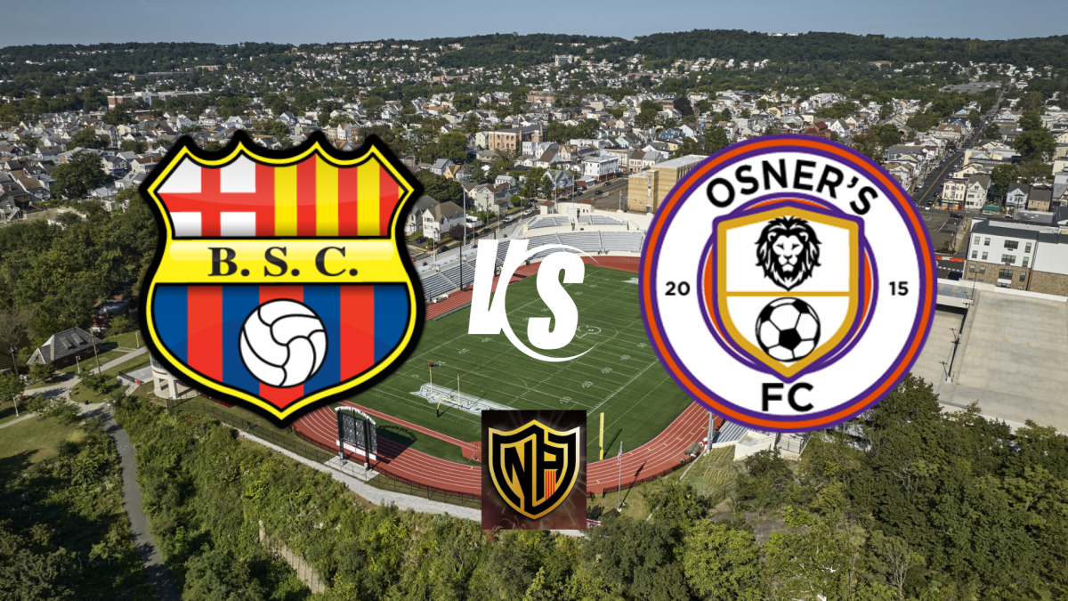 Barcelona SC y Osner's FC se miden en el Hinchliffe Stadium, de Nueva Jersey, Estadosd Unidos.