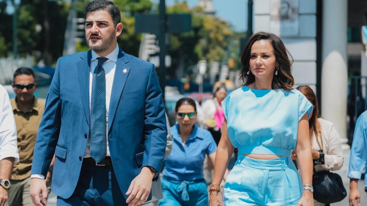 El alcalde de Guayaquil, Aquiles Álvarez, y la prefecta del Guayas, Marcela Aguiñaga.