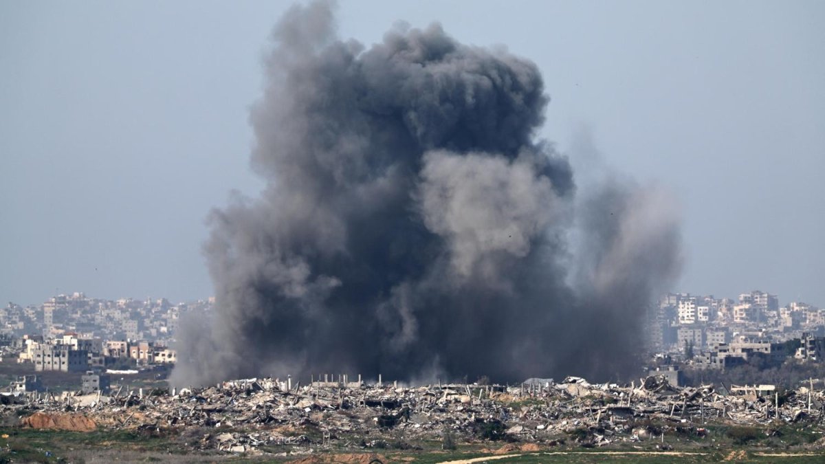 Gaza. Uno de los bombardeos de Israel ejecutado sobre la Franja de Gaza.