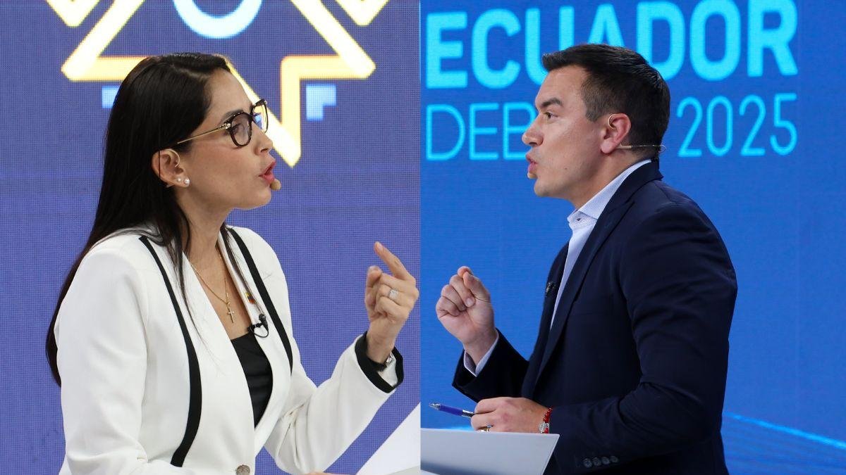 Luisa González y Daniel Noboa se lanzaron varias acusaciones durante el debate de la segunda vuelta electoral, pero la conversación se quedó en la superficie.