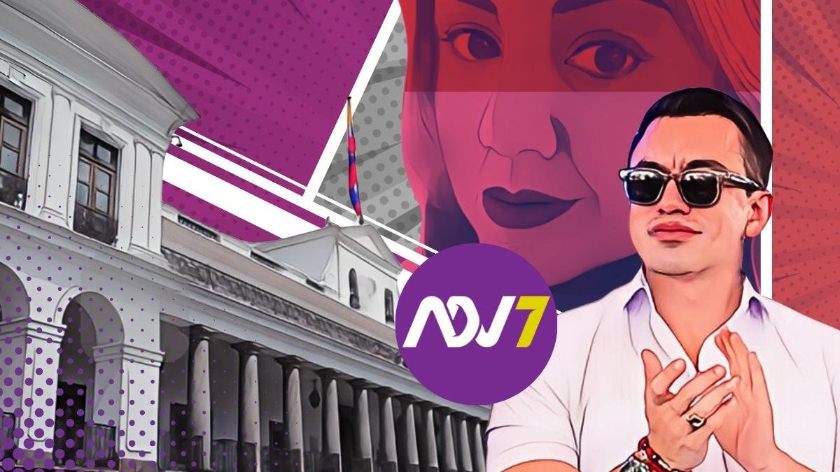 Fotomontaje para graficar este artículo sobre Daniel Noboa y su mano derecha, María Moreno.