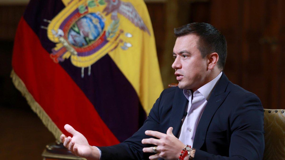 El presidente reelecto del Ecuador, Daniel Noboa Azín.