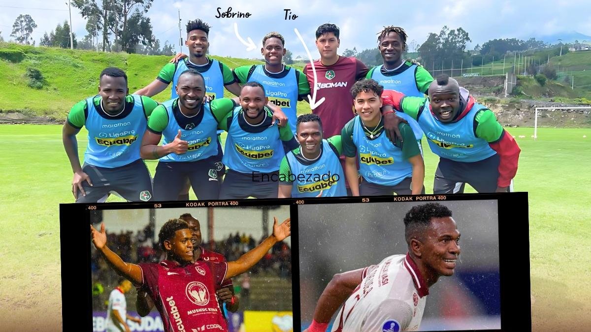 Elián Caicedo y su tío Carlos Orejuela juegan y hacen goles en Mushuc Runa.