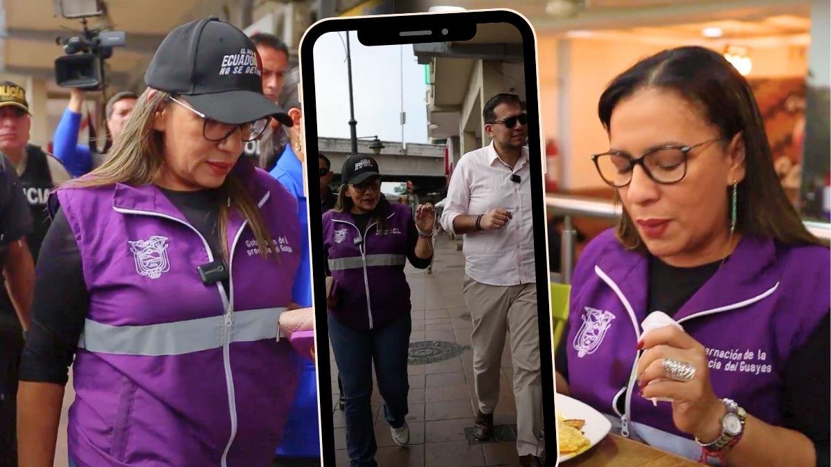 Gobernadora del Guayas visita la Bahía con policías y ministro Burbano
