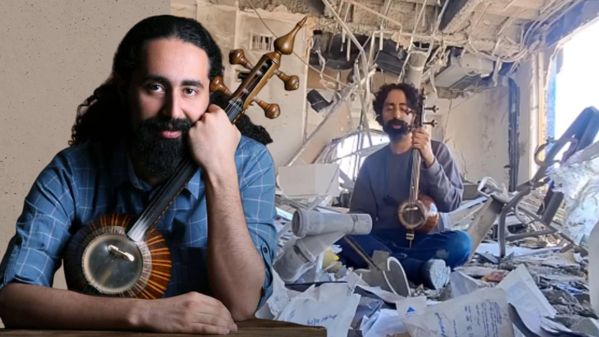 Hamidreza Afrideh es el músico iraní que responde a la guerra con música.