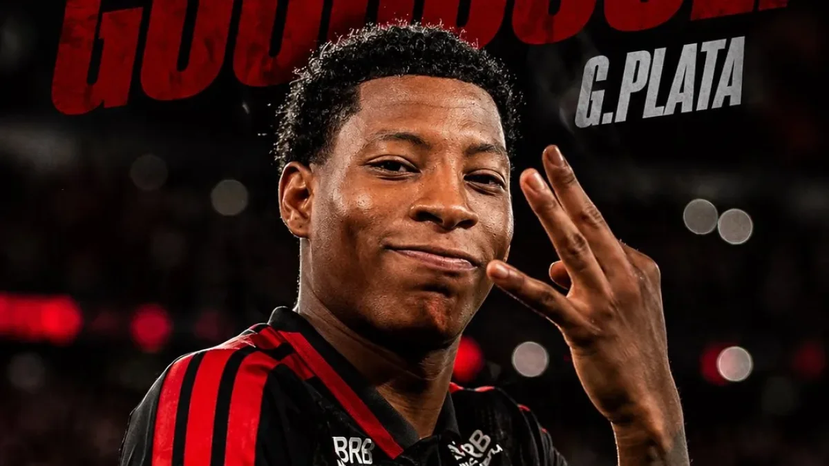 Gonzalo Plata celebra su golazo tras una corrida espectacular con la camiseta de Flamengo.