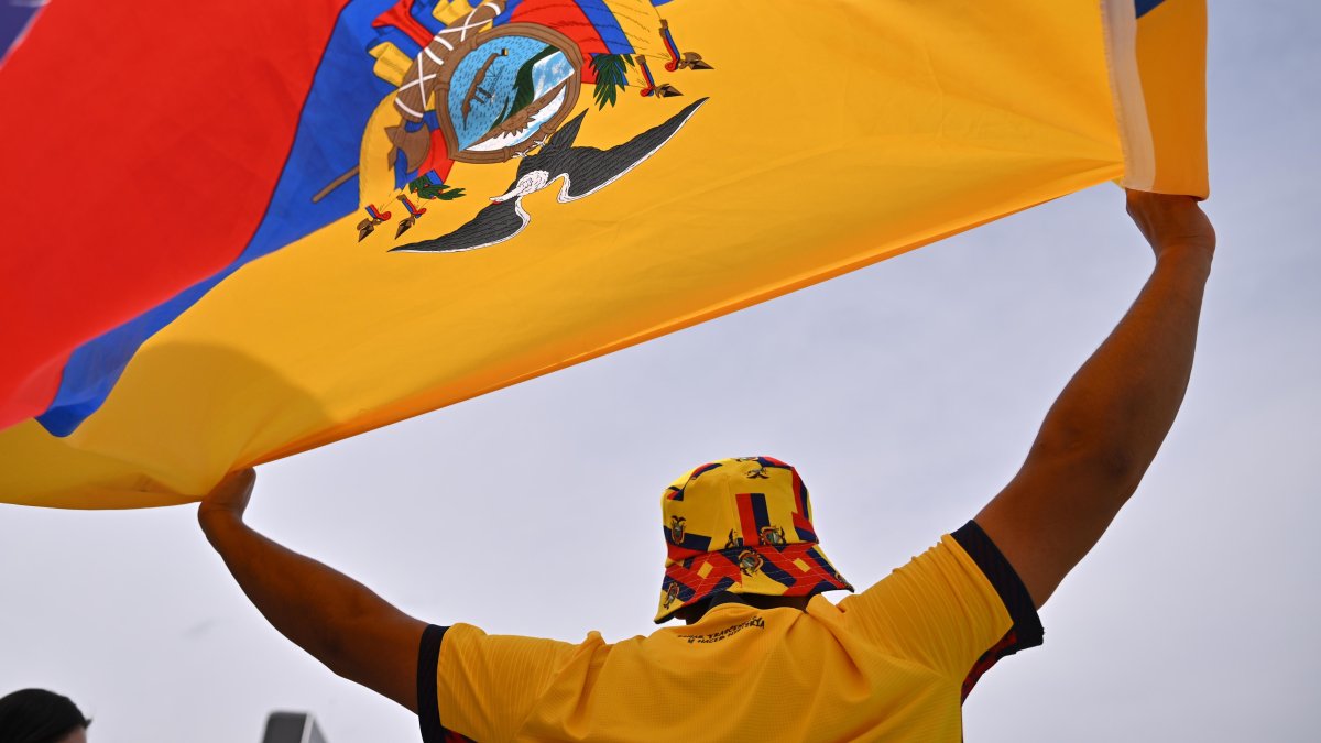 Un hincha de Ecuador en el estadio de Kansas City.