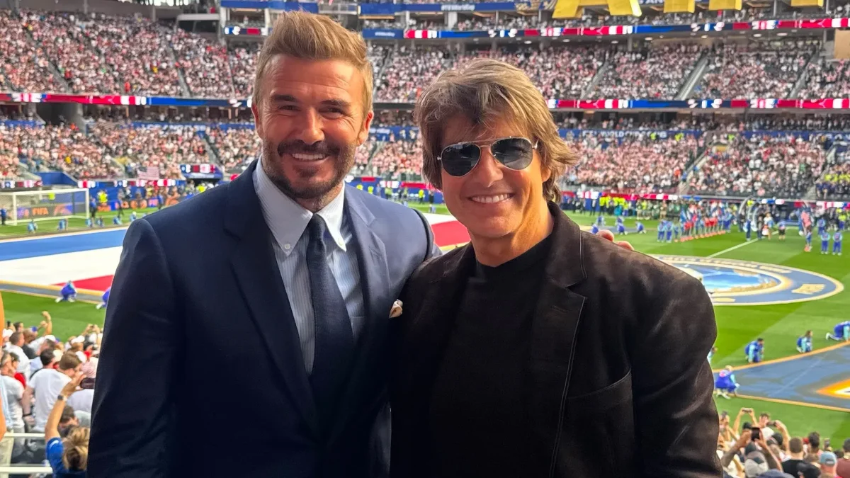 David Beckham subió hace dos semanas esta foto junto a Tom Cruise.