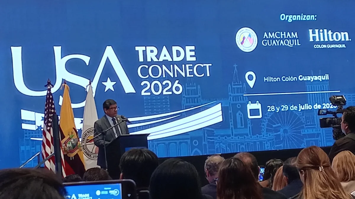 El ministro de Producción, Luis Alberto Jaramillo, en el foro USA Trade Connect 2026.