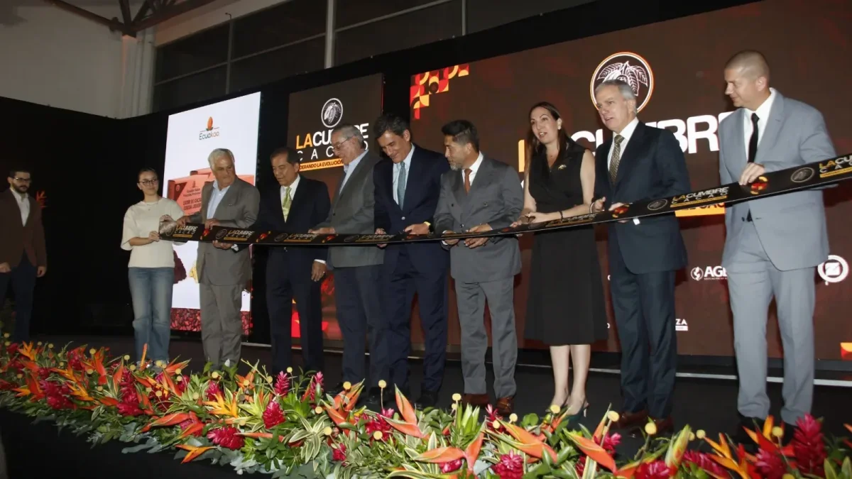 La inauguración de la Cumbre Mundial de Cacao en el Centro de Convenciones, en Guayaquil.