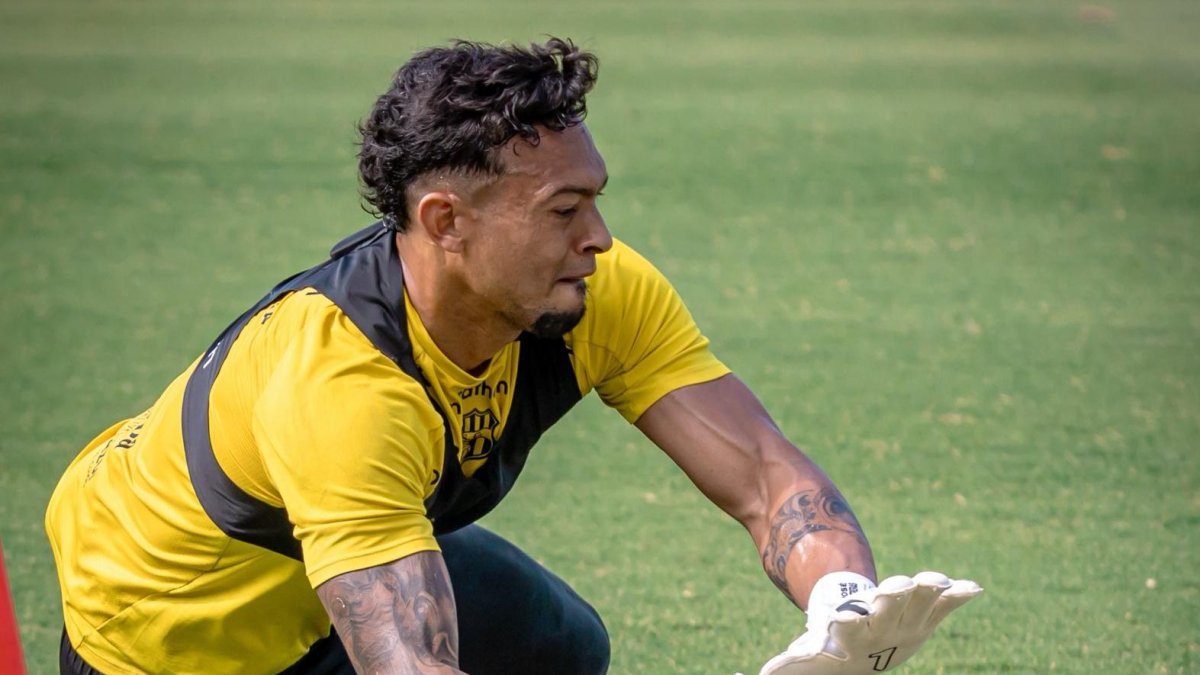José Contreras arquero de Barcelona SC, que estará ante Orense SC.