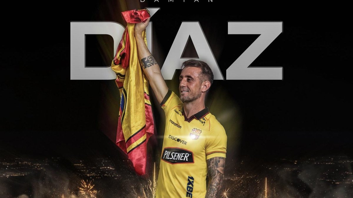 Así presentó Barcelona SC a Damián Diaz para la temporada 2026.