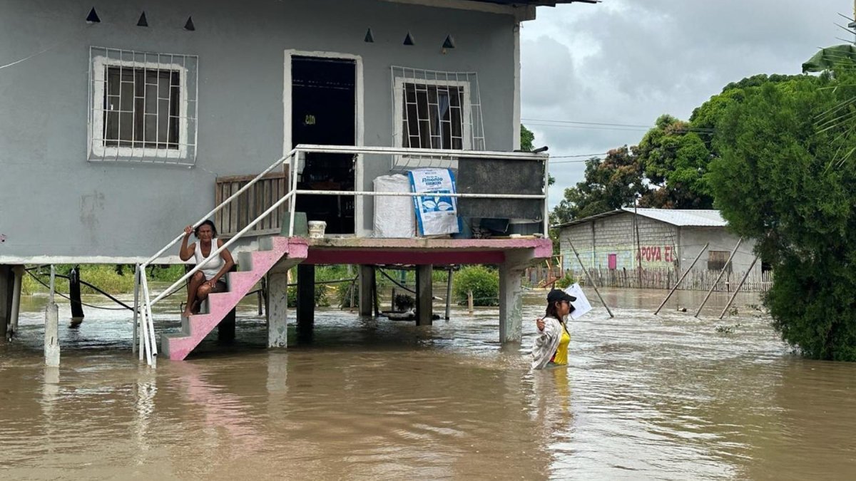 Imagen de archivo de una inundación en Colimes, provincia de Guayas.