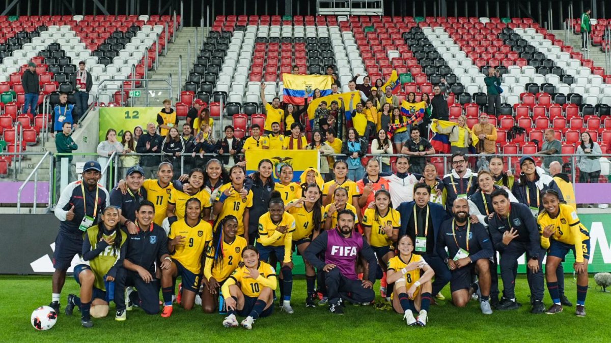 La selección de Ecuador sub-20 cuando sumó tres puntos en el Mundial sub-20.