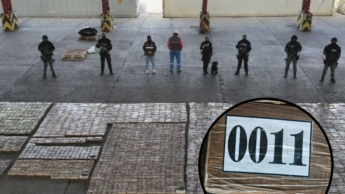 La Policía Nacional decomisó más de dos toneladas de cocaína ocultas entre un cargamento de banano que tenía como destino Suecia.