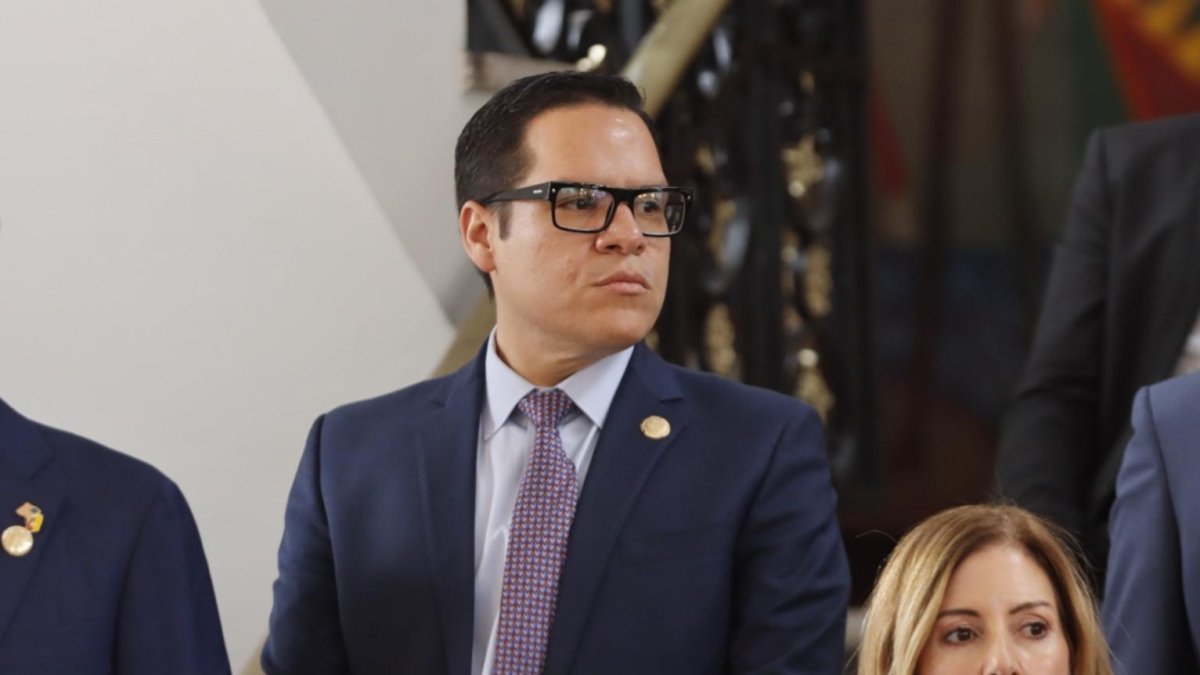El secretario de la Administración Pública José Julio Neira en el Palacio de Carondelet.