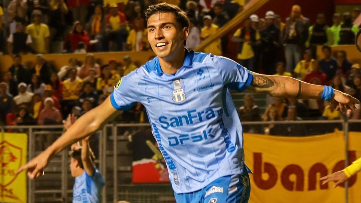 Franco Posse puso el primer gol de Macará ante Aucas.