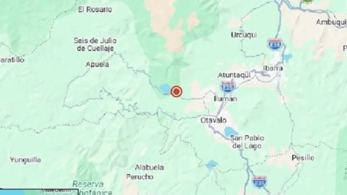 El movimiento telúrico se registró cerca de Cotacachi, en Imbabura, y fue percibido en Otavalo.