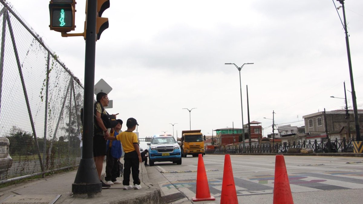 Los 40 resaltos parabólicos serán instalados en 3,9 kilómetros de la avenida Teodoro Alvarado Oleas.