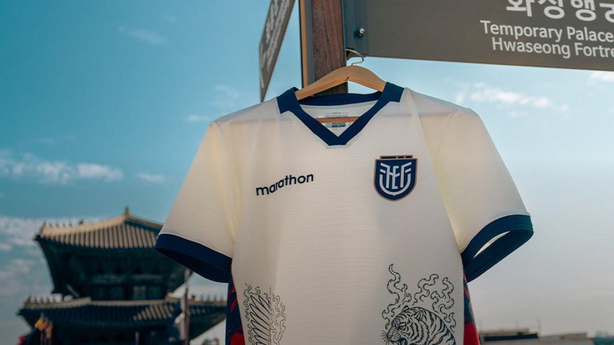 La camiseta de Ecuador este 24 de septiembre en Suwon, donde jugará ante Corea del Sur.