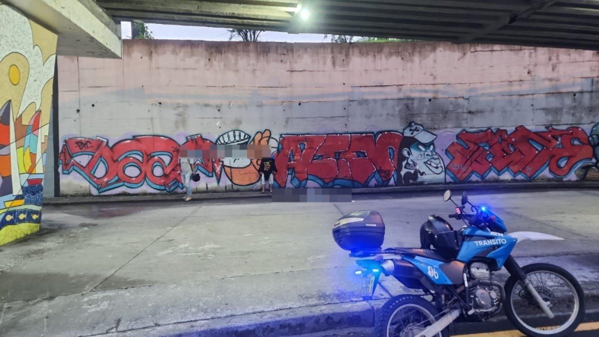 El hecho generó preocupación en este transitado punto.