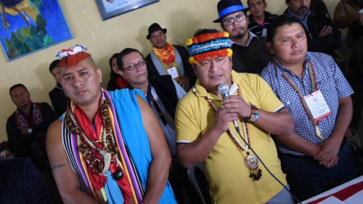 Dirigentes de la Conaie.