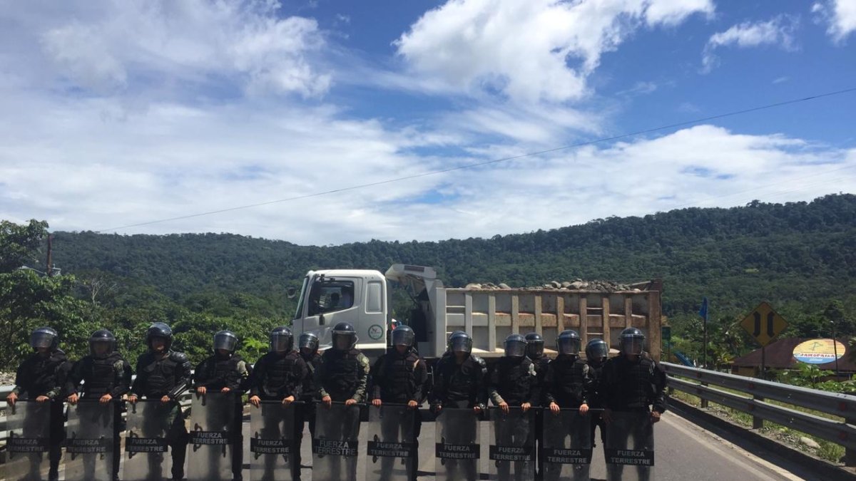 En Orellana y Sucumbíos personal militar de la Brigada de Selva No 19 'Napo' participó en ejercicio con tropas de ámbito interno.