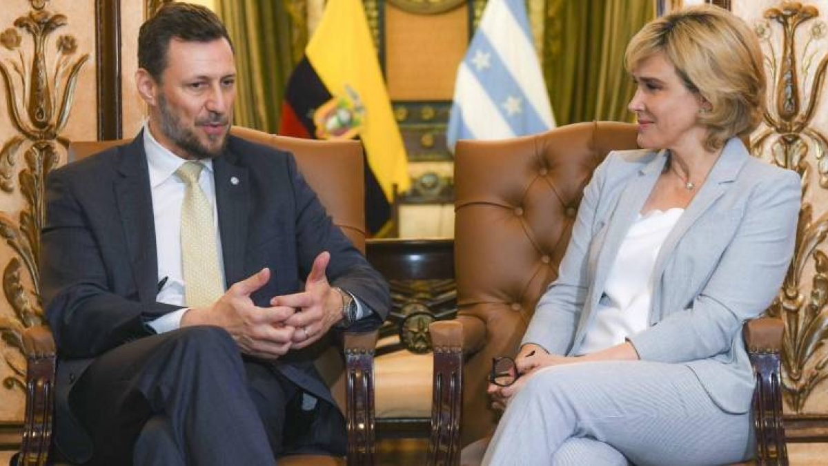 Arnaud en una visita que realizó en agosto a Guayaquil.