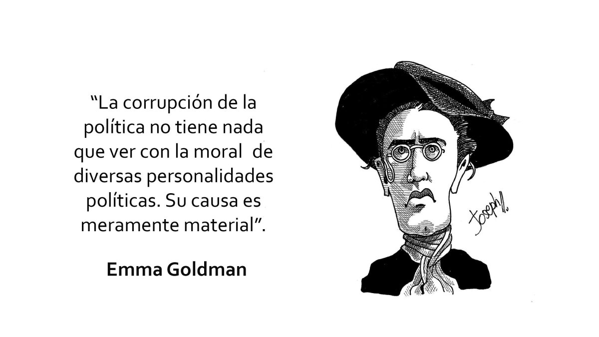 Emma Goldman fue una activista anarquista rusa de origen judío, ​ ​que desarrolló su papel de propagandista principalmente en los Estados Unidos.​