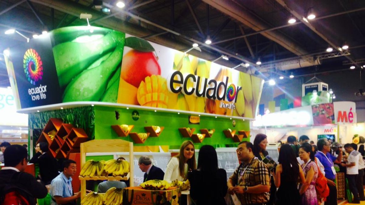 El banano, junto al camarón, son dos de los productos de mayor exposición.