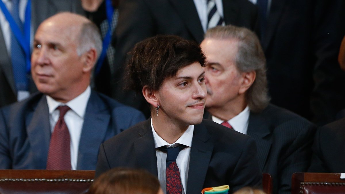 BUENOS AIRES. Estanislao Fernández, en la ceremonia en la que su padre asume la presidencia de Argentina