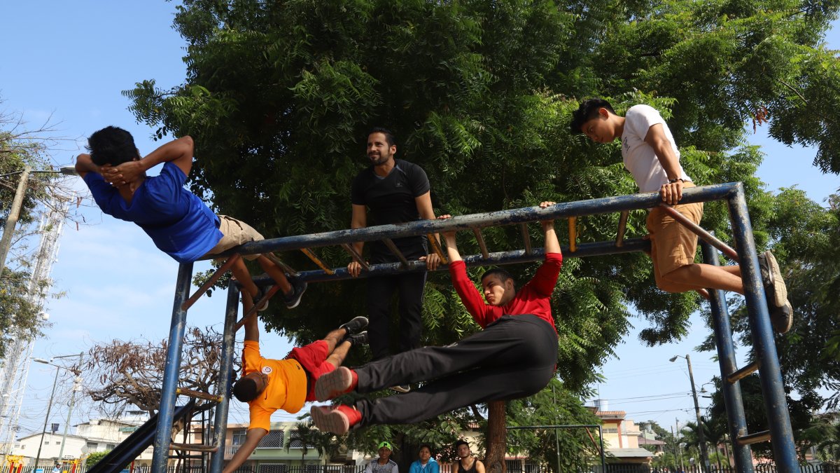 Los jóvenes espartanos entrenan cada mañana.