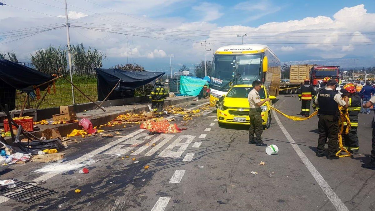 Accidente vía Quito-Papallacta