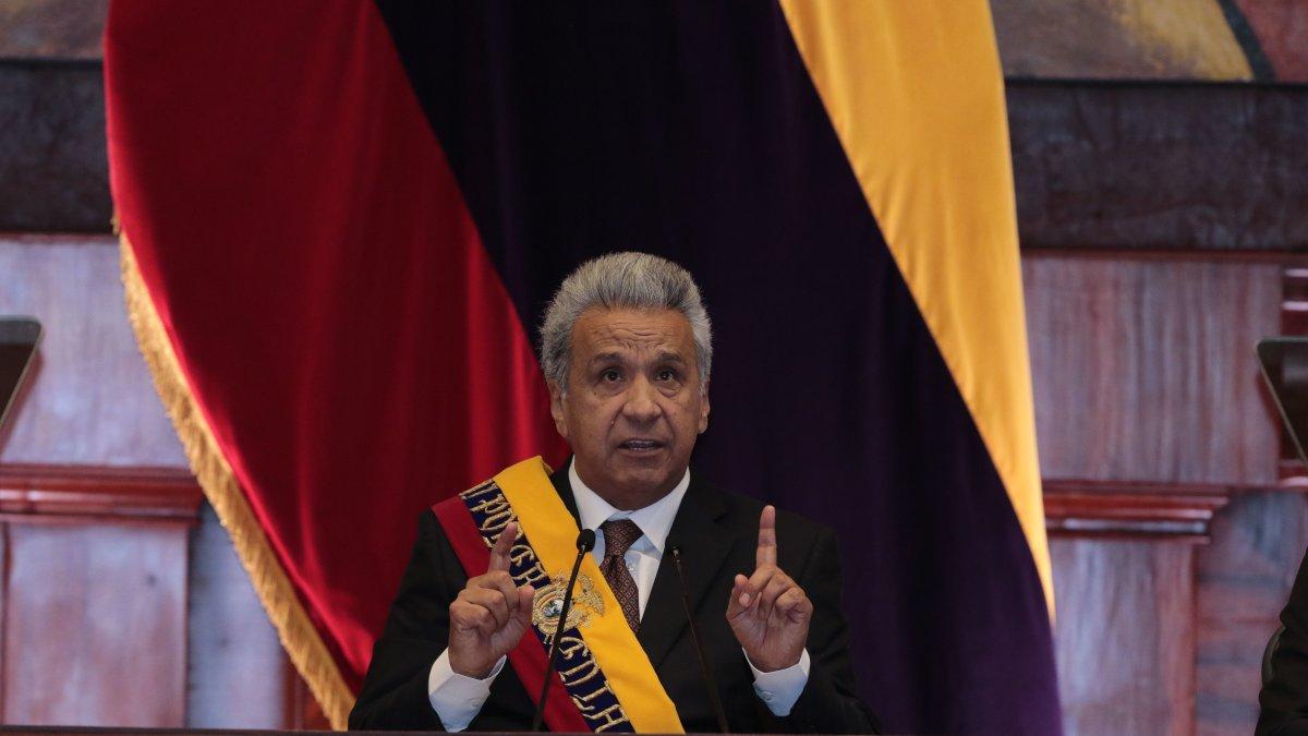 El presidente Lenín Moreno renunció a su pensión vitalicia en noviembre de 2019..