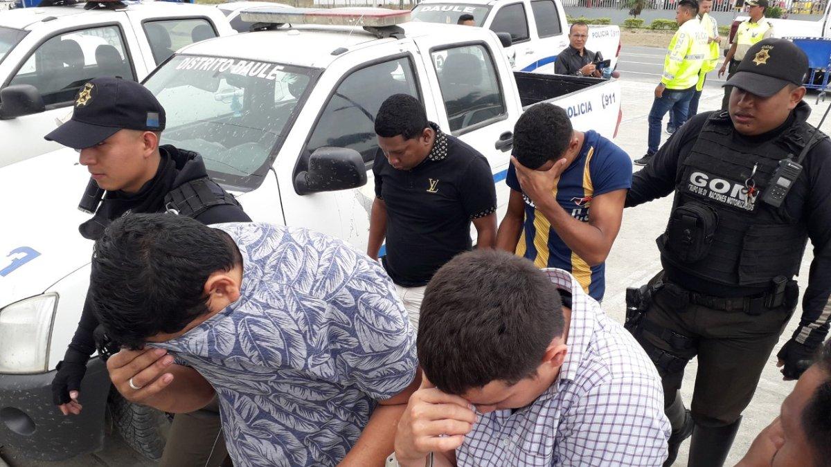 Los siete detenidos fueron llevados a la cárcel de Guayaquil, tras recibir la prisión.
