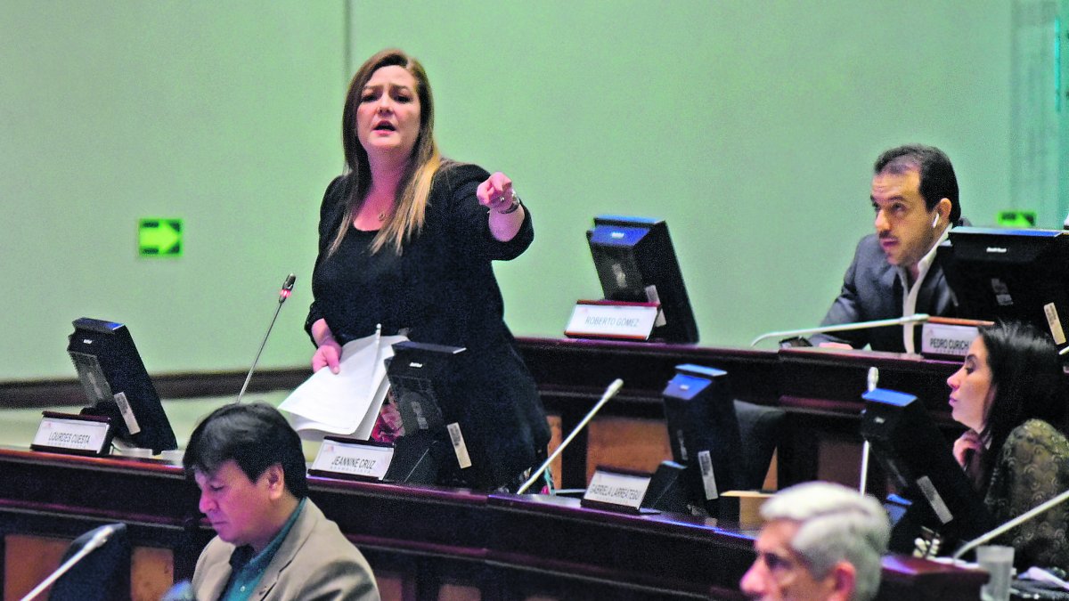 Ponencia. La asambleísta Lourdes Cuesta, ponente de la ley, se negó ayer en el Pleno a mocionar el archivo y se declaró en resistencia.